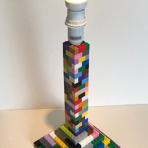 Brick block Table Lamp - Desk, Bedroom table Lamp