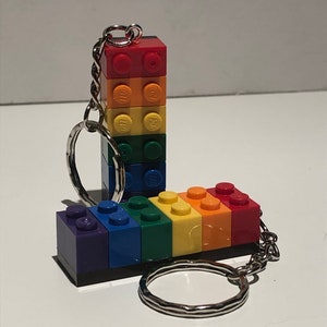 Rainbow Brick key ring LGBTQ+ key chain