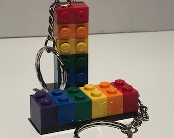 Rainbow Brick key ring LGBTQ+ key chain
