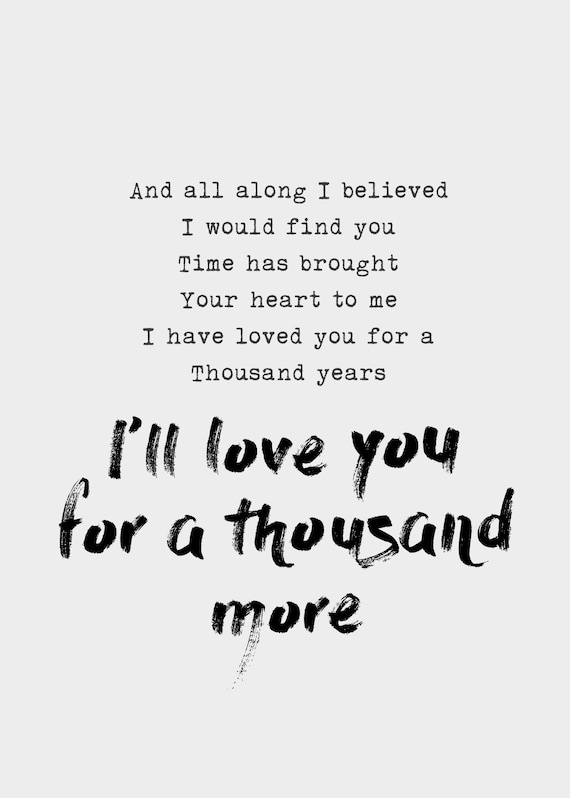 a thousand years christina perri lyrics