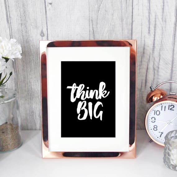 Think Big Stampa 5x7 Detti Motivazionali Ispiratori Citazione Etsy