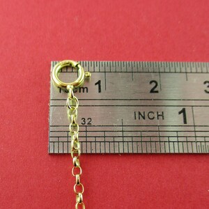 9ct Gold Extender Safety Chain 1 x Bolt Ring Jump Ring MULTI LENGTHS AVAILABLE 9ct Gold Extender Safety Chain 1 x Bolt Ring Jump Ring MULTI LENGTHS AVAILABLE