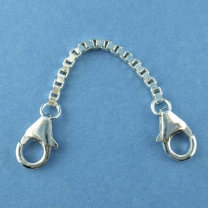 Sterling Silver Box Chain Safety Chain Extender