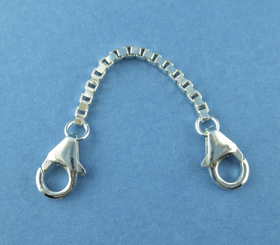 Sterling Silver Box Chain Safety Chain Extender Etsy UK