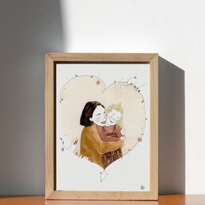 18 X 24 CM REALISTICO Acquerello ritratto personalizzato