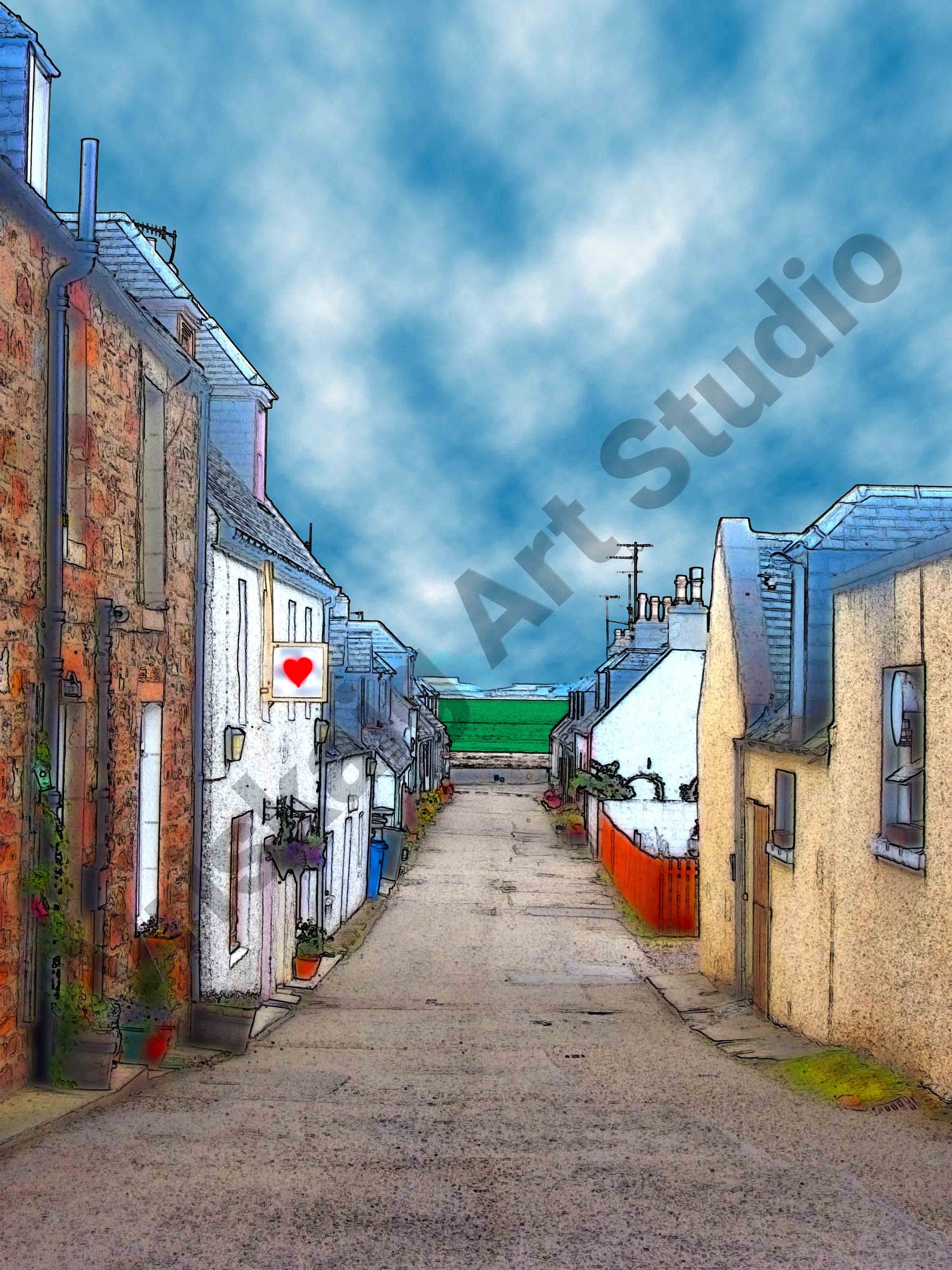 Street in Avoch Black Isle Scotland Photography Etsy UK