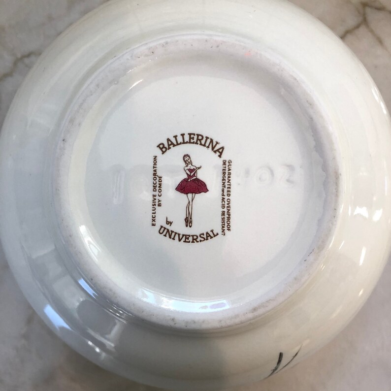 Mixing Bowl Universal Pottery Ballerina China rosette Etsy