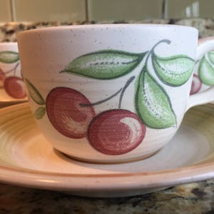 Franciscan Fruit &quot;Large Fruit&quot; Cups and Saucers (7 Available)