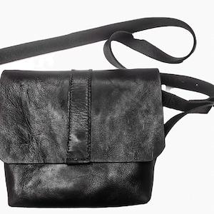 Luxe Noir Leather Crossbody bag