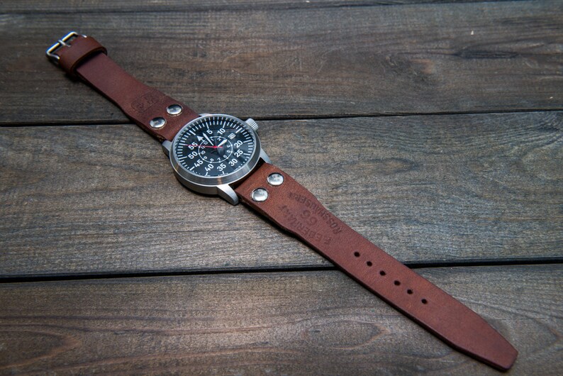 Vintage Pilot Swiss Ammo Watch Strap Thickness 254 Mm Made Etsy Canada