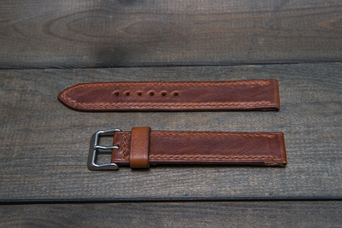 Leather Watch Band Italian Buttero Watch Strap Handmade in | Etsy