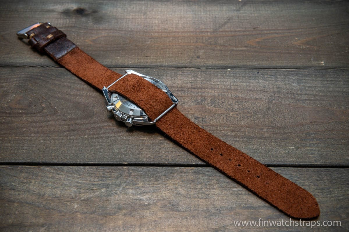 Onepiece/ Nato Leather Watch Band Watch Strap Suede Snuff. Etsy UK