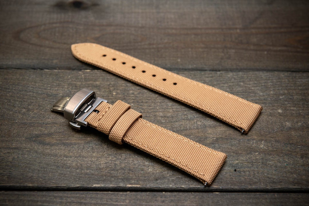 Sailcloth, Canvas Waterproof Watch Strap. Deployment Clasp. Etsy
