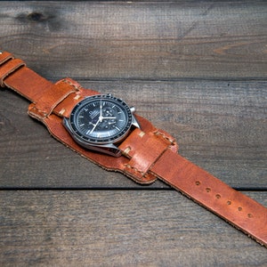 Leather Watch Band Bund Model Leather Watch Strap Horween - Etsy