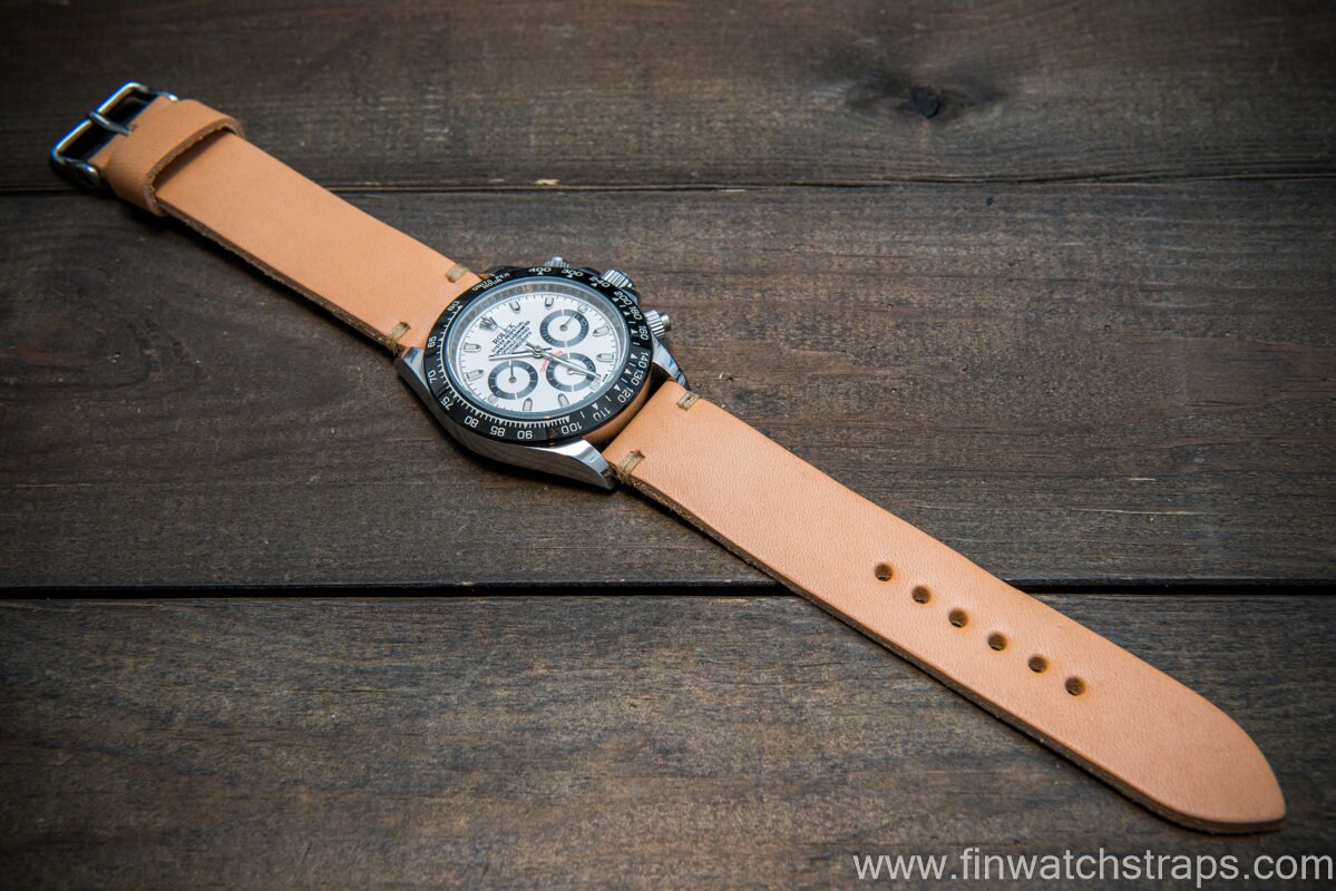 Leather Watch Band Vachetta Natural Watch Strap. Handmade in - Etsy