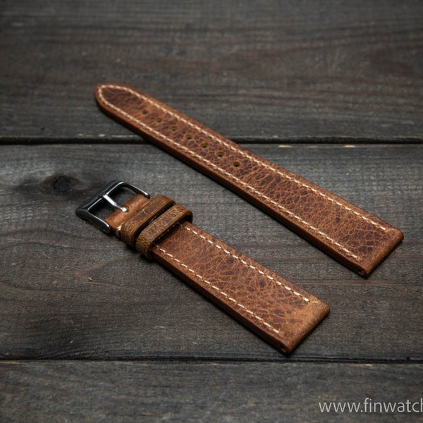 Vintage style watch strap, ready to ship, 19 mm, 20 mm, 21 mm, 22 mm