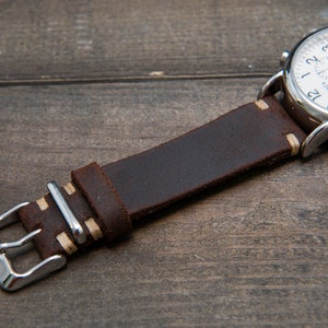 Vintage Leather Watch Band Suede Watch Strap Handmade in - Etsy