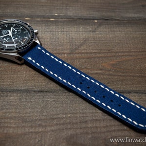 Sailcloth Marine Canvas handmade watch straps by FinWatchStraps® 16-26mm
