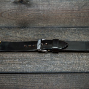 Horween Shell Cordovan / Dark Cognac Leather Watch Band, Handmade in ...