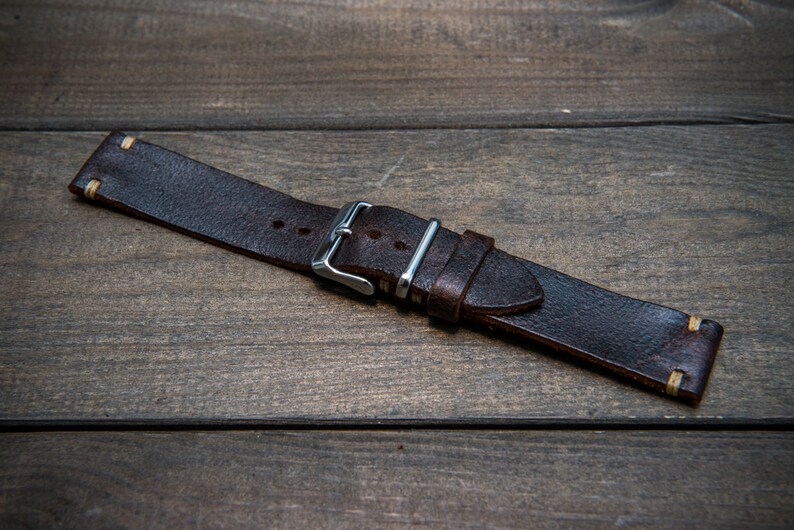 Vintage leather watch band watch strap suede Crazy Cow/ | Etsy