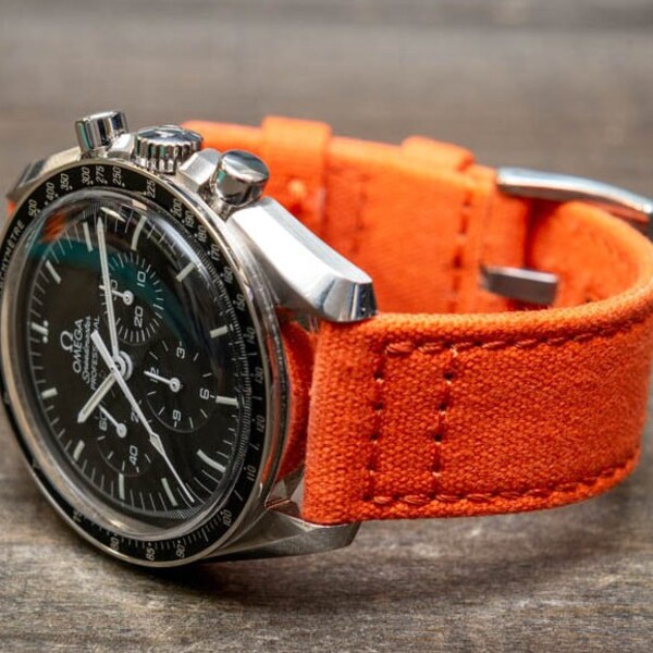 Bracelet de montre en toile premium Army, bracelet de montre en toile. Fabriqué à la main en Finlande - 20 mm, 22 mm.
