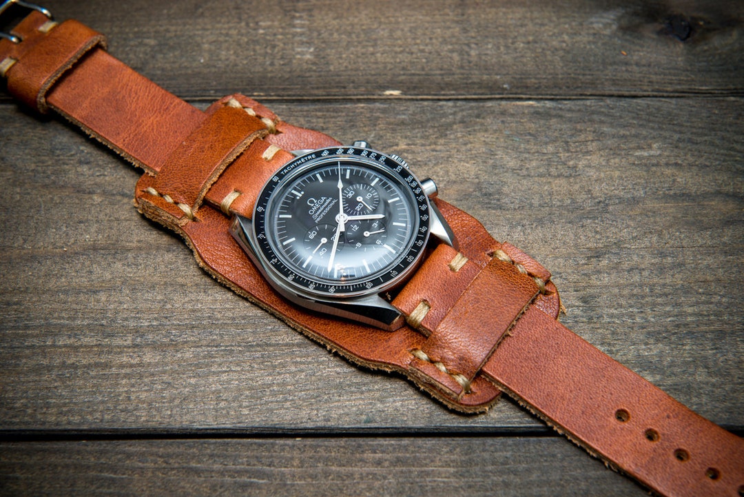 Leather Watch Band Bund-style Leather Watch Strap Horween - Etsy