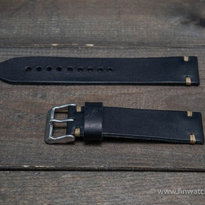 Watch strap Badalassi wax Italian premium pull-up leather. Handmade in Finland 16-26 mm