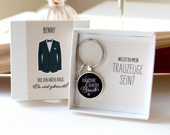 Best man brother gift | Groomsmen Questions Personalized Gift Box | Keychain in a gift set