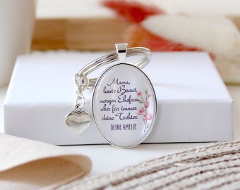 Personalisierter Schlüsselanhänger für die Brautmutter | Brautmutter Geschenkset |   Süßes Mama Geschenk zur Hochzeit