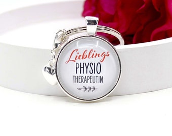 Physiotherapist keychain, gift with a heart for your favorite physiotherapist