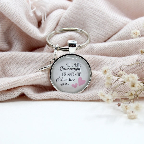 Maid of honor sister gift, keychain gift for wedding