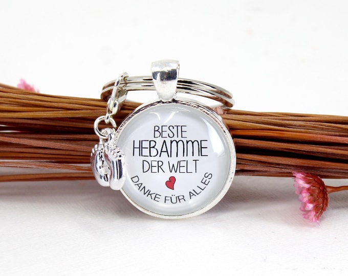 Schlüsselanhänger Hebamme Geschenk, kleines dankeschön Geschenk für die Hebamme, Beste Hebamme