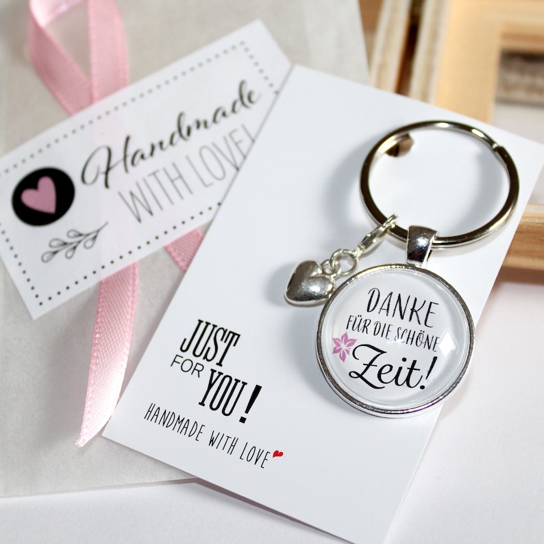 Schlüsselanhänger mit Spruch Danke für die schöne Zeit ein Etsy