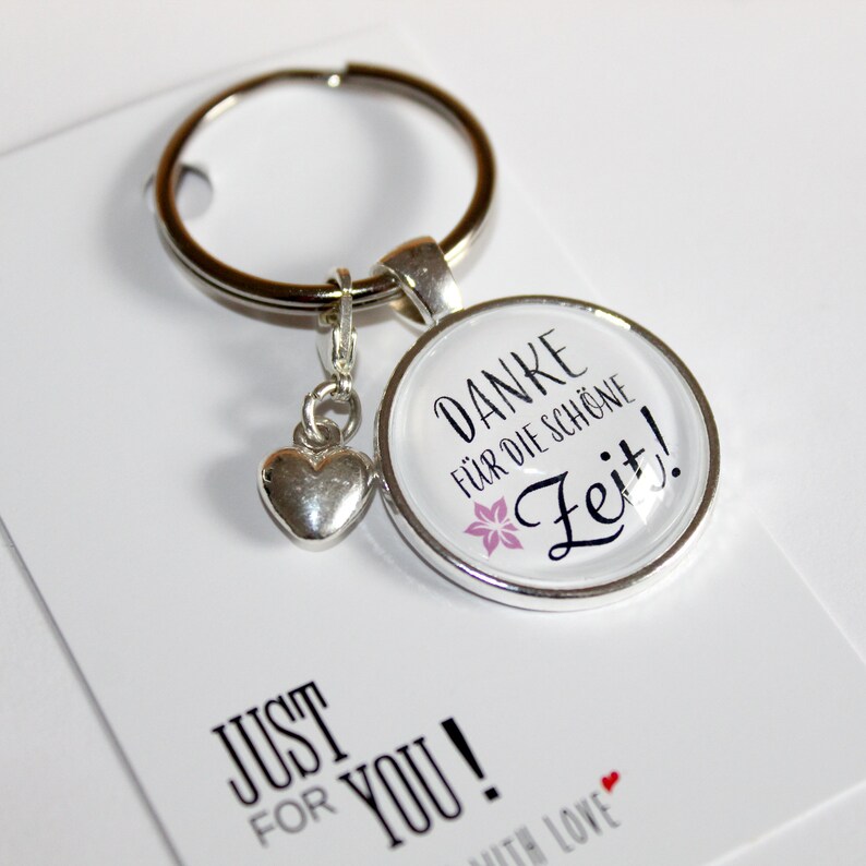 Schlüsselanhänger mit Spruch Danke für die schöne Zeit ein Etsy