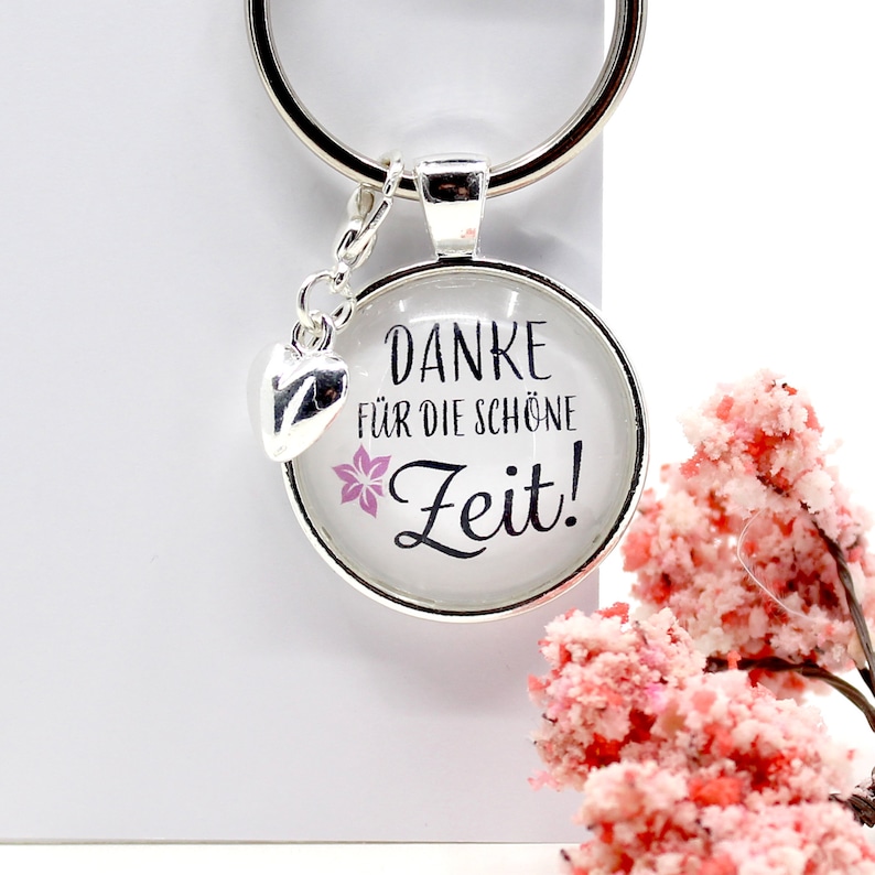 Schlüsselanhänger mit Spruch Danke für die schöne Zeit ein Etsy