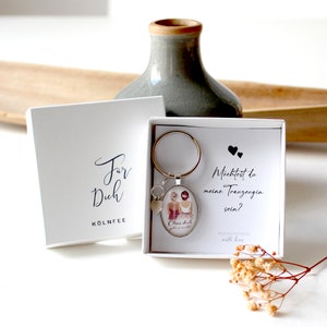 Trauzeugin Fragen Geschenkset - Mit Karte, Trockenblumen & Schmuck