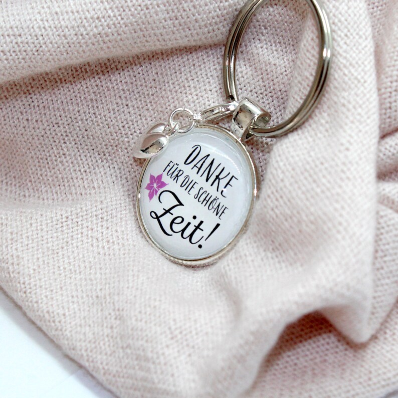 Schlüsselanhänger mit Spruch Danke für die schöne Zeit ein Etsy