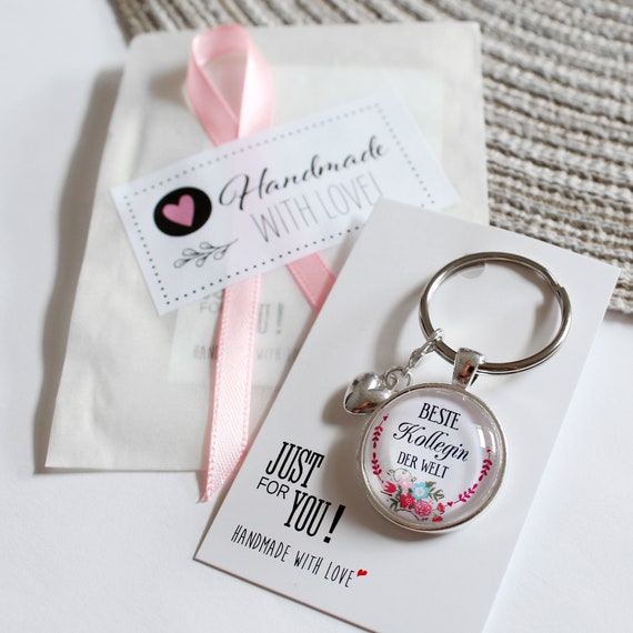 Kollegin Geschenk Schlusselanhanger Mit Spruch Beste Kollegin Etsy
