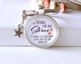 Girlfriend gift, friends are like stars keychain