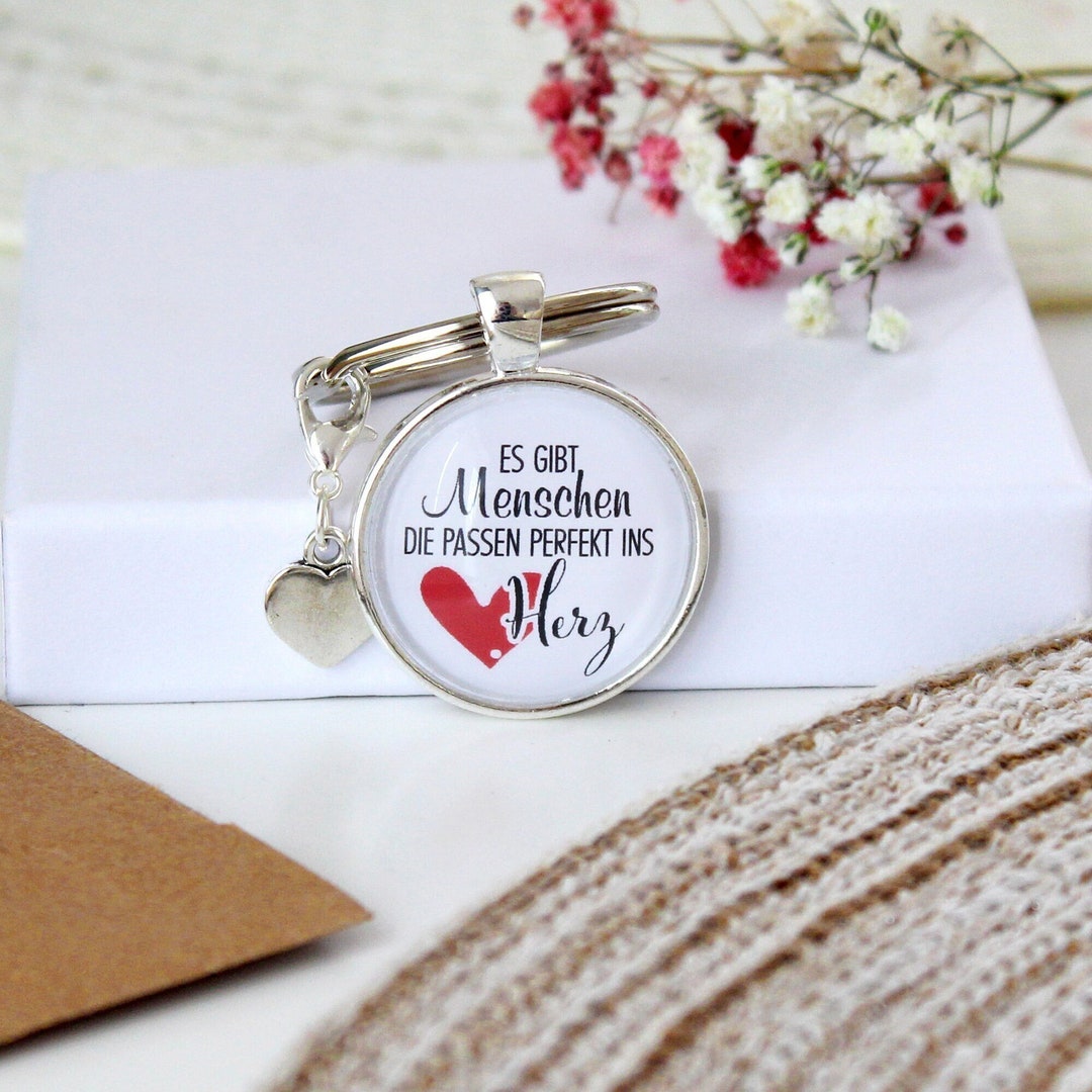 Schlüsselanhänger mit Freundschaftsspruch, kleines Geschenk für die