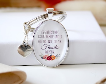 Girlfriend gift | Friendship gift keychain | Friends who become family