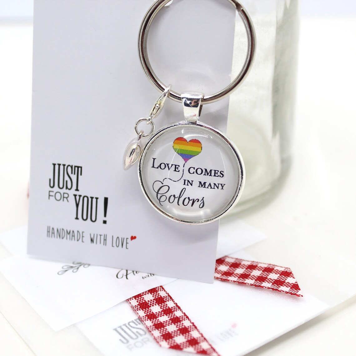 Jadive Ermutigungs-Geschenkset Für Frauen – Inkl. Acrylplatte, Regenbogen-Schlüsselanhänger, Grußkarte Mit Umschlag
