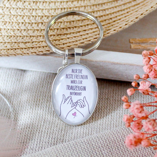 Maid of honor questions gift, key ring with saying - Only the best friend is promoted to maid of honor