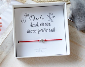 Erzieherin Abschiedsgeschenk, 925 Silber, Dankeschön Geschenk Kita, Geschenkset für die Erzieherin, Freundschaftsarmband