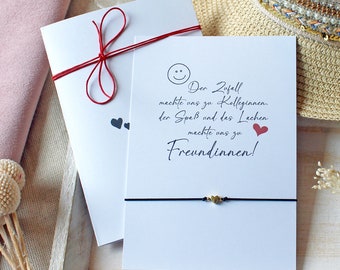 925 silver | Friendship bracelet with card in a gift set | Colleague gift set | Birthday - farewell gift for the colleague