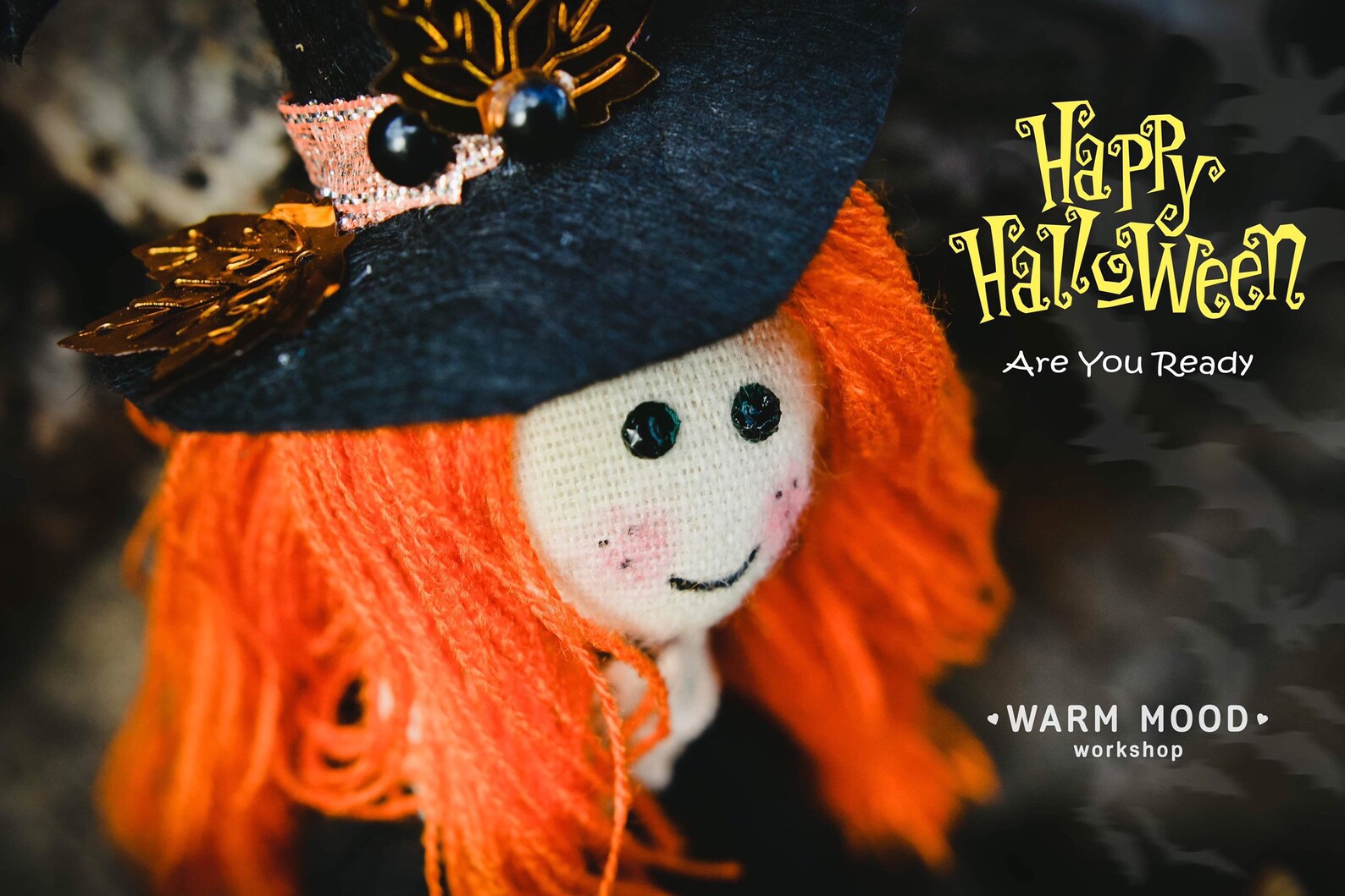 Halloween decor witch doll handmade decoration for Etsy
