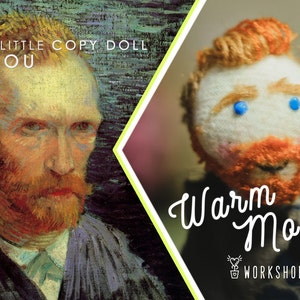 Personalized Portrait Dolls of Cheerful Artist Vincent Van Gogh. Handmade Lovely Gift from Your Photo