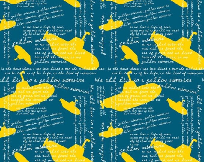 Beatles Yellow Submarine Lyrics by Lennon & Mccartney Cotton Etsy