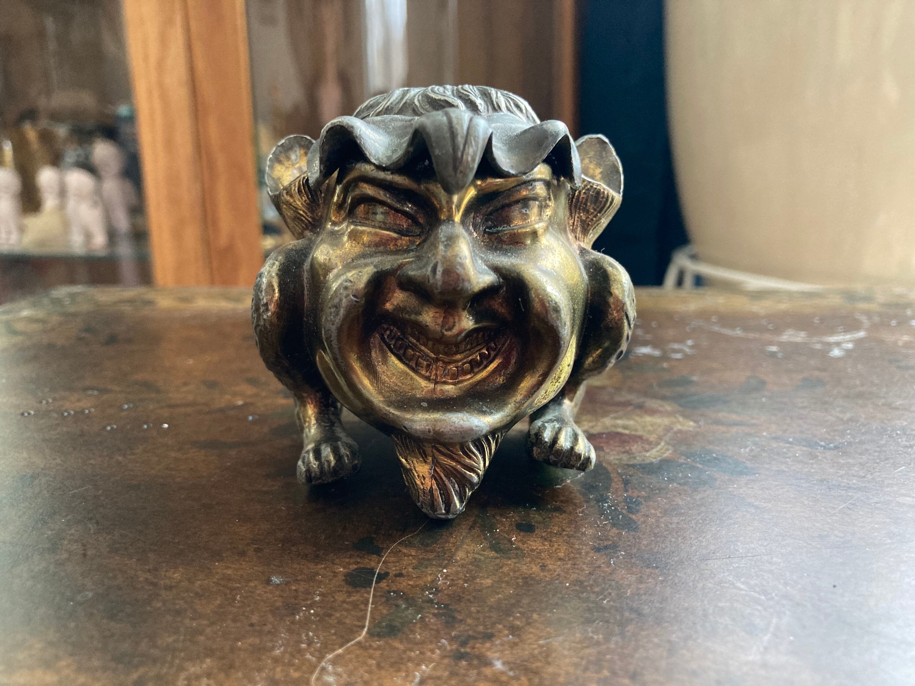 Oni Demon Devil Inkwell Incense Burner Etsy