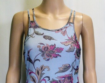 Floral Bodycone Knitted Chiffon Dress